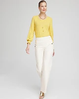 Smocked Long Sleeve Tee