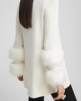 Travelers™ Collection Faux Fur Cuff Cardigan