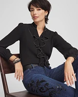 Ruffle Neck Shirt