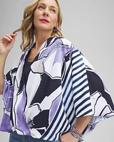 Floral Surplice Poncho