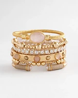 Pink Cuff Hinge Bracelet