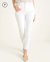 So Slimming No-Stain White Girlfriend Ankle Jeans