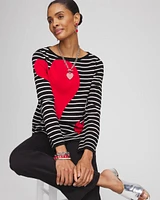 Valentine's Day Striped Pullover