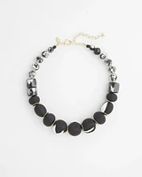Embroidered Raffia Necklace