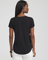 Cap Sleeve V-neck Tee