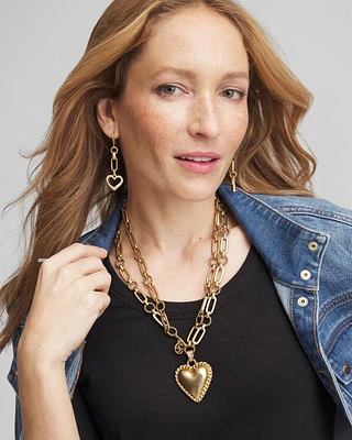 Gold-Tone Heart Necklace