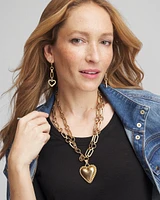 Gold-Tone Heart Necklace