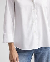 No Iron™ Scalloped Placket Shirt