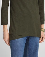 3/4 Sleeve Overlap Tunic