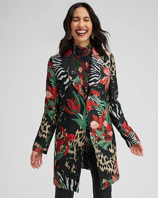 Jacquard Animal Print Topper