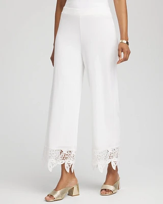 Travelers™ Crochet-Lace Cropped Pants