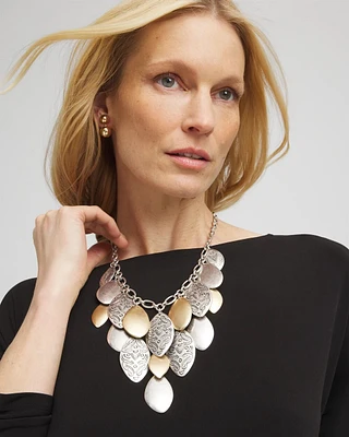 Mixed Petals Bib Necklace