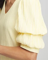 Gathered Sleeve Tee