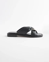Black Leather Sandals