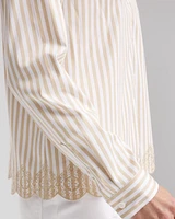No Iron™ Scalloped-Hem Shirt