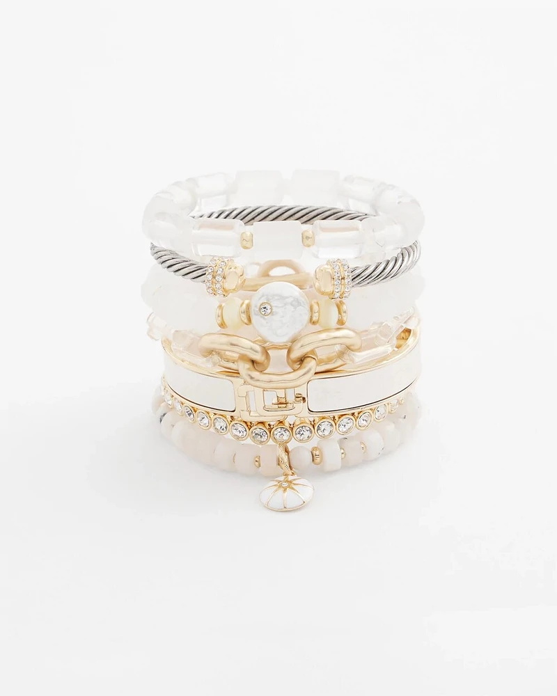 Mixed Metal Flex Cuff Bracelet