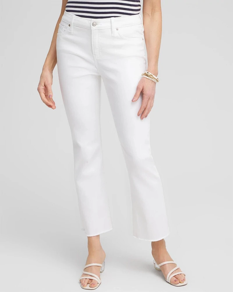 Petite No Stain Girlfriend Fray Hem Kick Flares