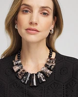 Genuine Agate Stone Bib Necklace