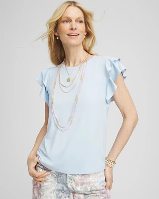 Touch of Cool™ Flutter Sleeve Tee