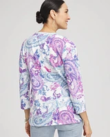 Paisley Slub Scoop Neck Tee