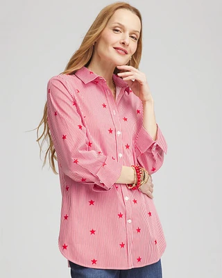 No Iron™ Stars & Stripes  Sateen Shirt
