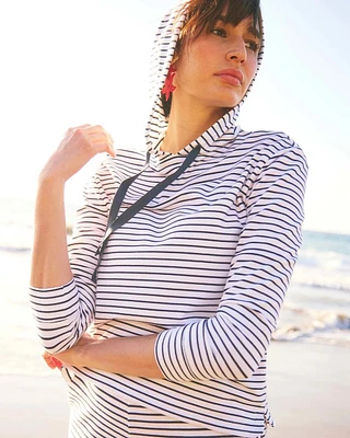 Zenergy® French Terry Cotton Striped Hoodie