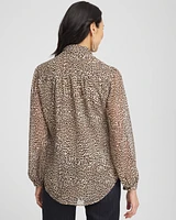 Leopard Print Bow Blouse