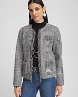 Mixed Tweed Fringe Jacket