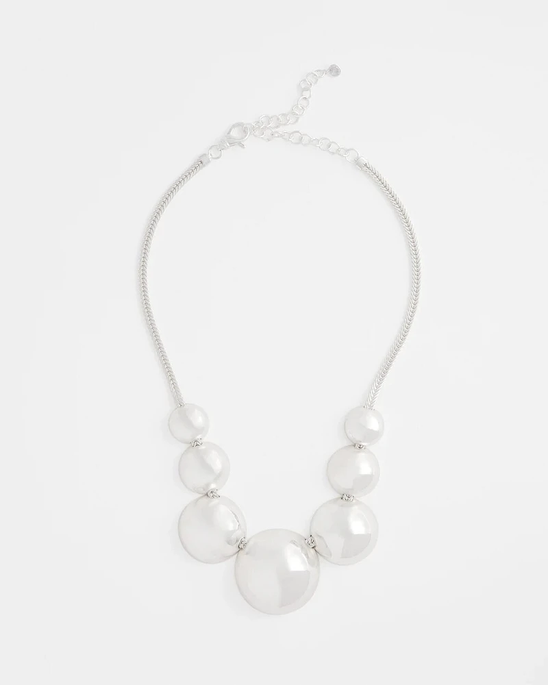 Silver Bib Necklace