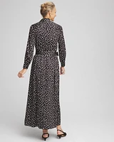 Polka Dot Maxi Shirt Dress