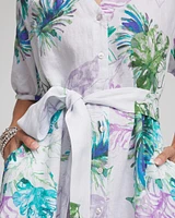 Floral Linen Shirtdress