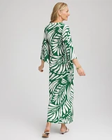 Palm-Front-Motif Beaded Knit Maxi Dress
