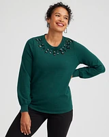 Zenergy® Rhinestone Neck Sweatshirt