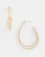 No Droop® Brass Triple Hoop Earrings