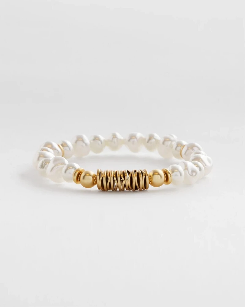 Modern Pearl Beads Stretch Bracelet