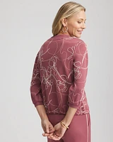 Zenergy® Double-Knit Embroidered Top