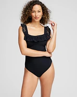 Gottex Ruffle Square Neck One Piece