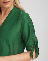 Cotton Voile & Silk Pleated Blouse