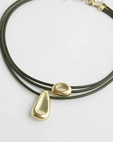 Convertible Leather Pendant Necklace