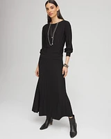 Pleated Knit Skirt