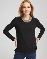 Touch of Cool™ Lace Neck Layering Tee
