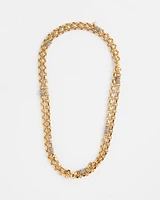Pavé Barrel Link Necklace