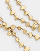 Gold Nugget Single Strand Necklace