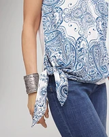 Handkerchief Side-Tie Front Tee