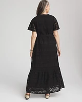 Petite Crochet-Lace Maxi Dress