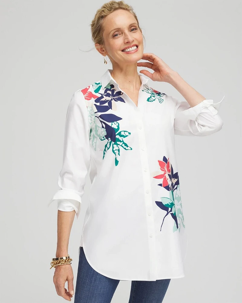 No Iron™ Placed Floral Tunic