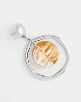 Neutral Iridescent Drop Earrings