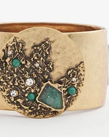Aqua & Gold Cuff Bracelet