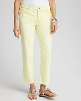 Girlfriend Frayed Cropped Jeans