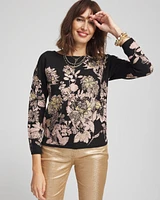 Foil Dolman-Sleeve Sweater